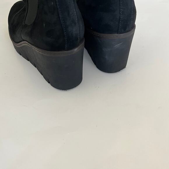 Gabor ‘Ubique’ Women's UK 7.5 / US 9.5-10 Chunky Wedge Ankle Boot Black Suede - Picture 7 of 7